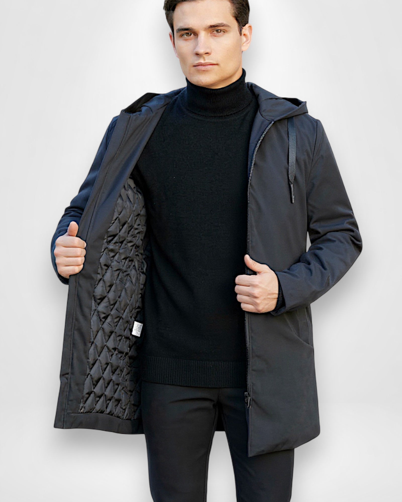 Gefütterter Herren Parka im Pendler-Stil