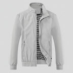 Leichte Blouson Jacke für Herren mit hohem Kragen und gestreiften Bündchen