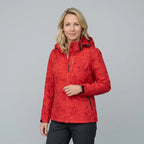 Softshelljacke für Damen mit Kapuze für Outdoor mit winddichtem Material Rot 3