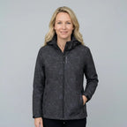 Softshelljacke für Damen mit Kapuze für Outdoor mit winddichtem Material Schwarz 4