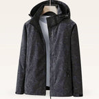 Softshelljacke für Damen mit Kapuze für Outdoor mit winddichtem Material Schwarz 5