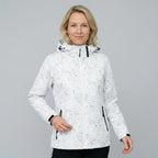 Softshelljacke für Damen mit Kapuze für Outdoor mit winddichtem Material Weiß 8