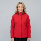 Softshelljacke für Damen mit Kapuze mit Stretch für winddichten Schutz Rot 10