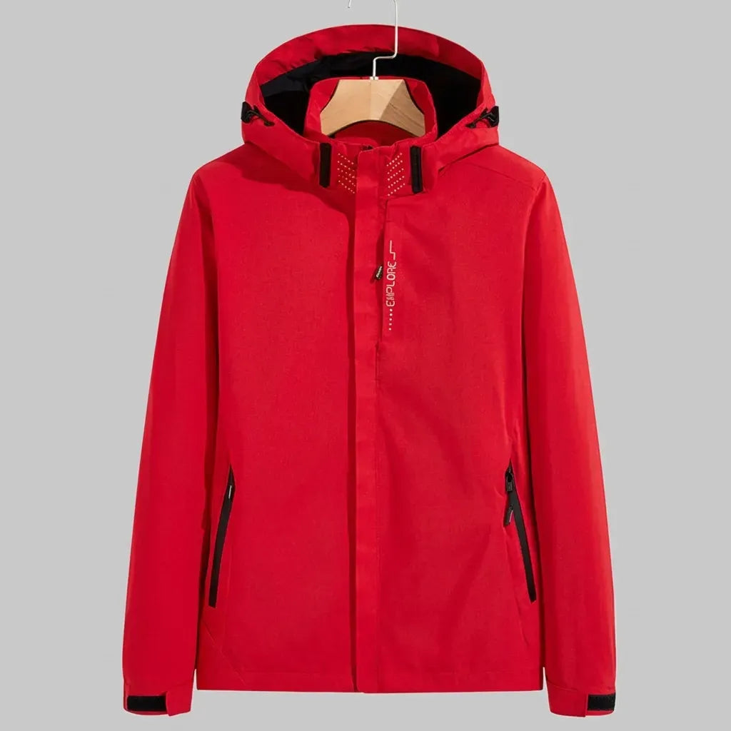 Softshelljacke für Damen mit Kapuze mit Stretch für winddichten Schutz Rot 4