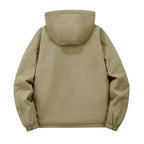 Softshelljacke für Herren aus Synthetikmaterial mit Kapuze für Übergangszeiten Khaki 10