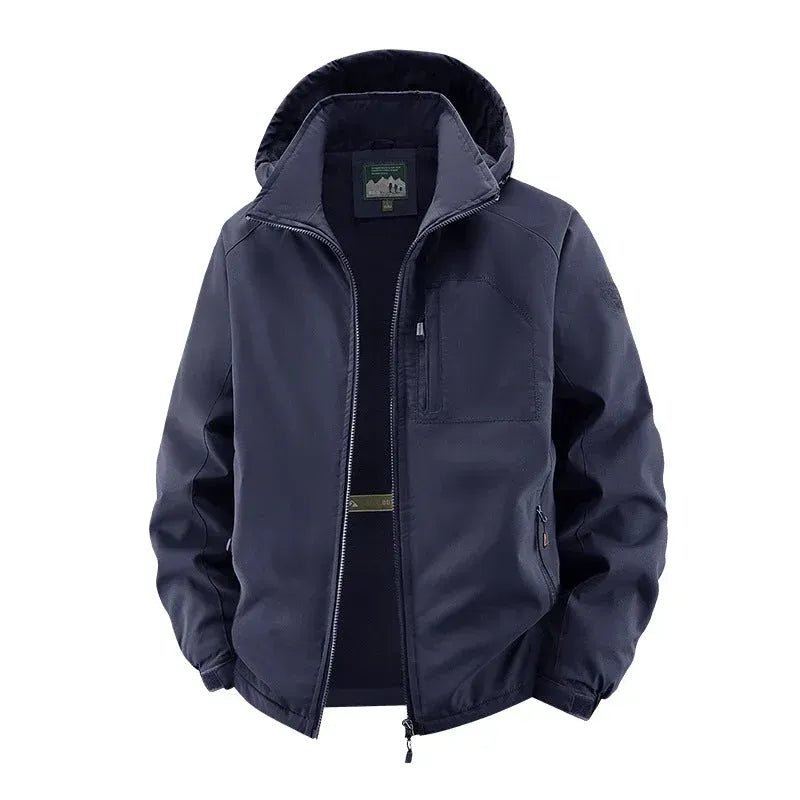 Softshelljacke für Herren aus Synthetikmaterial mit Kapuze für Übergangszeiten Dunkelblau 8
