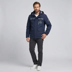 Softshelljacke für Herren in winddichter Qualität mit Kapuze für die Übergangszeit Dunkelblau 3