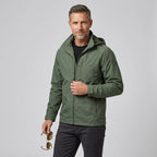 Softshelljacke für Herren mit Kapuze im Stretch-Design mit wasserdichter Ausstattung Dunkelgrün 3