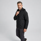 Softshelljacke für Herren mit Kapuze im Stretch-Design mit wasserdichter Ausstattung Schwarz 5