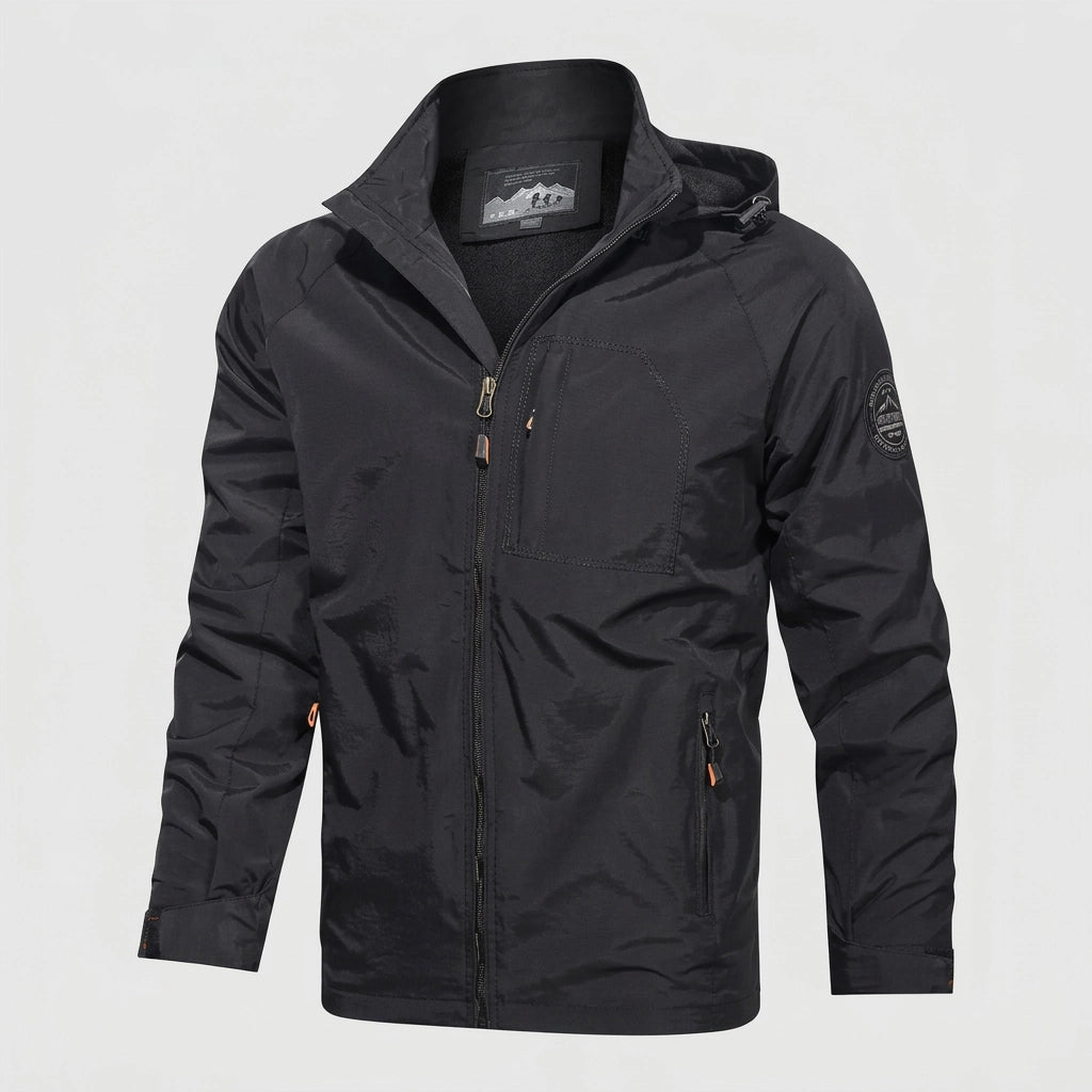 Softshelljacke für Herren mit Kapuze im Stretch-Design mit wasserdichter Ausstattung Schwarz 8