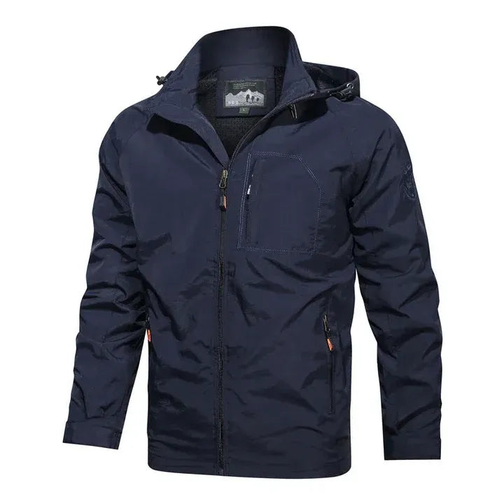 Softshelljacke für Herren mit Kapuze im Stretch-Design mit wasserdichter Ausstattung Dunkelblau 9