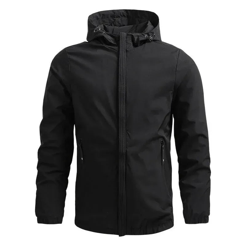 Softshelljacke für Herren mit Kapuze im winddichten Design Schwarz 10