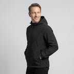 Softshelljacke für Herren mit Kapuze im winddichten Design Schwarz 12