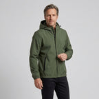 Softshelljacke für Herren mit Kapuze im winddichten Design Grün 2