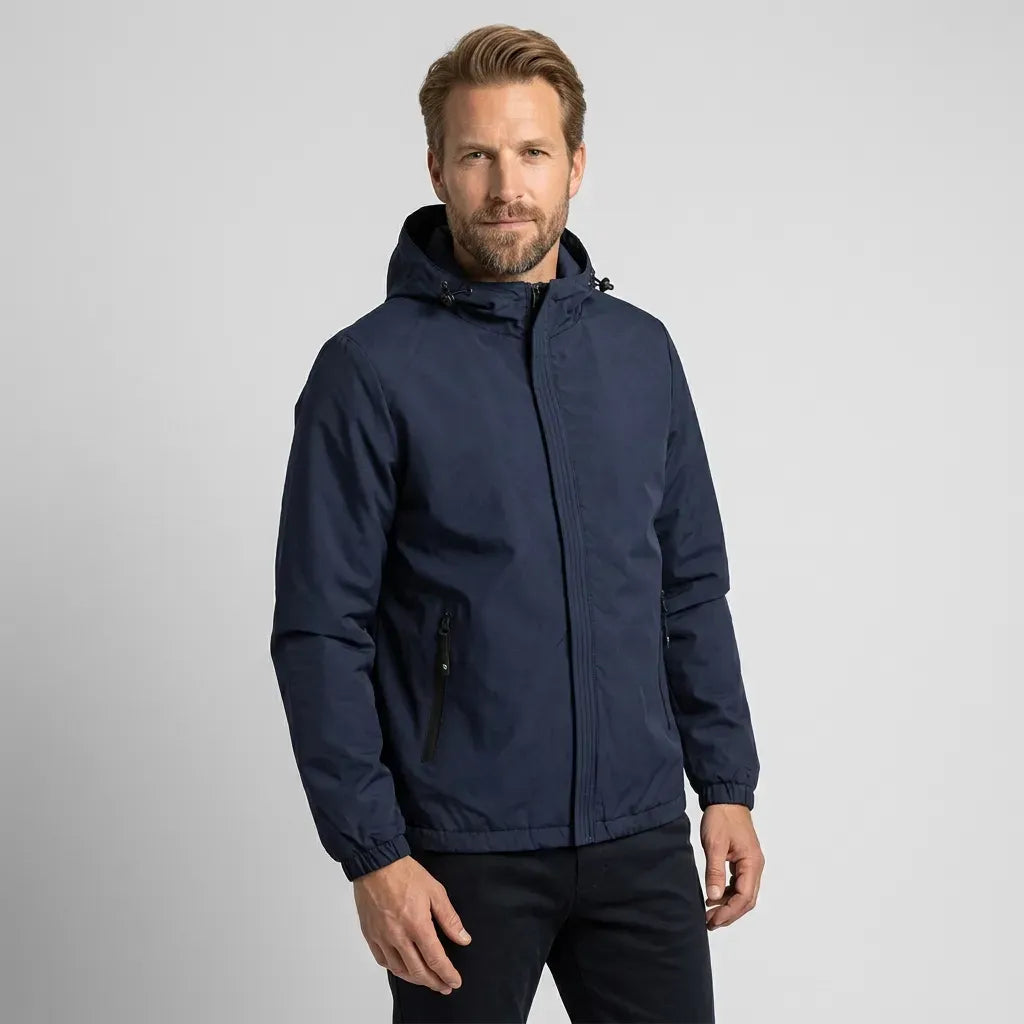 Softshelljacke für Herren mit Kapuze im winddichten Design Blau 3