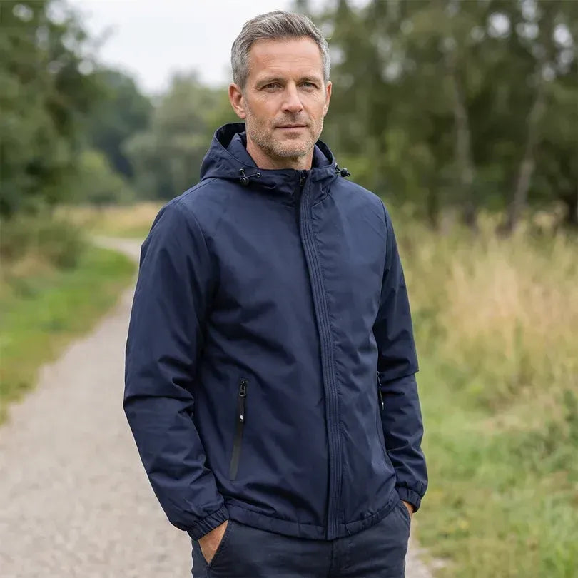 Softshelljacke für Herren mit Kapuze im winddichten Design Blau 4