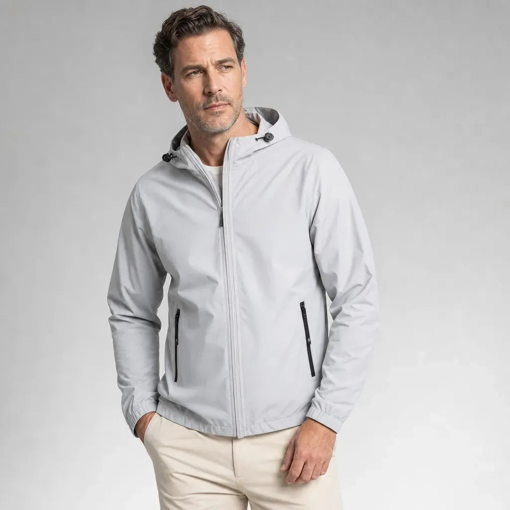 Softshelljacke für Herren mit Kapuze im winddichten Design Grau 7