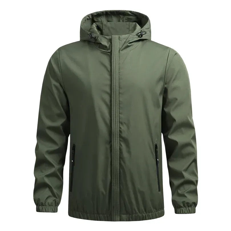 Softshelljacke für Herren mit Kapuze im winddichten Design Grün 8