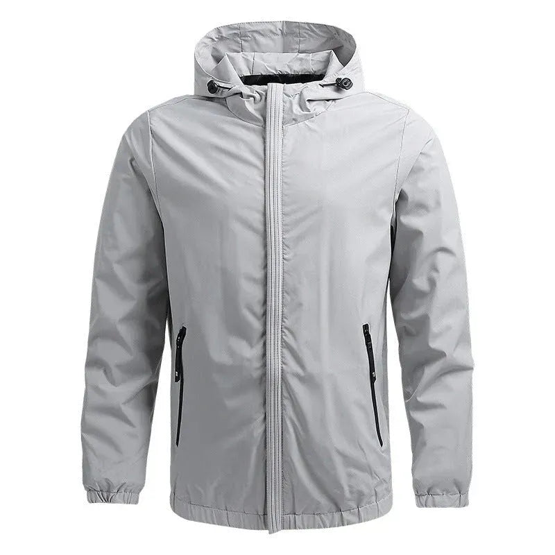 Softshelljacke für Herren mit Kapuze im winddichten Design Grau 9