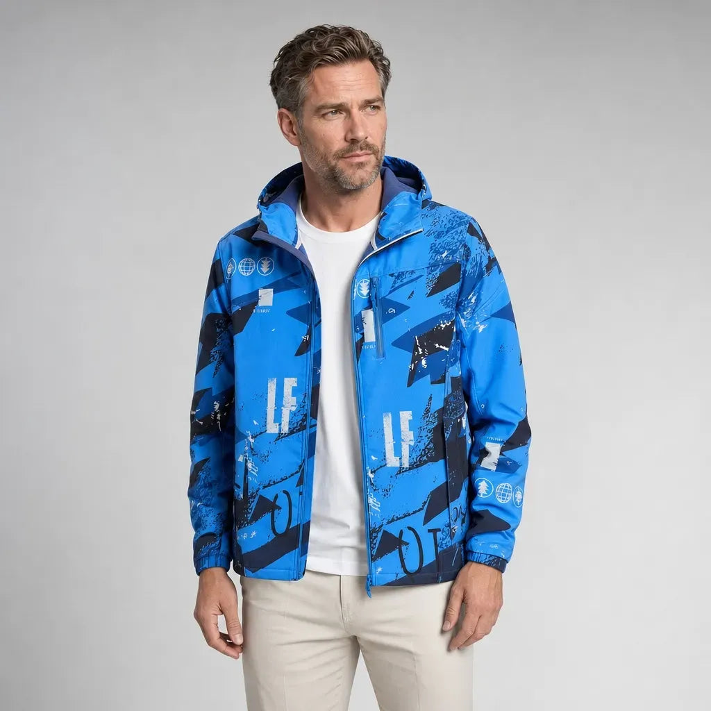 Softshelljacke für Unisex mit Kapuze für winddichte im sportlichen Stil Dunkelblau 10