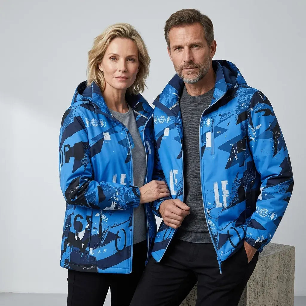 Softshelljacke für Unisex mit Kapuze für winddichte im sportlichen Stil Dunkelblau 12
