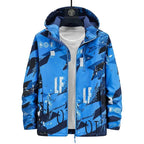 Softshelljacke für Unisex mit Kapuze für winddichte im sportlichen Stil Dunkelblau 14