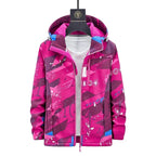Softshelljacke für Unisex mit Kapuze für winddichte im sportlichen Stil Rosa 15