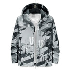 Softshelljacke für Unisex mit Kapuze für winddichte im sportlichen Stil Grau 16