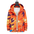 Softshelljacke für Unisex mit Kapuze für winddichte im sportlichen Stil Orange 19
