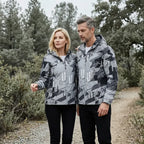 Softshelljacke für Unisex mit Kapuze für winddichte im sportlichen Stil Grau 2