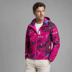 Softshelljacke für Unisex mit Kapuze für winddichte im sportlichen Stil Rosa 9