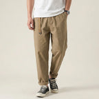 Sommerhose für Herren aus Baumwolle im Tapered Fit Khaki 1