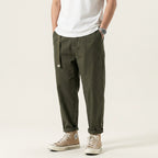 Sommerhose für Herren aus Baumwolle im Tapered Fit Dunkelgrün 2