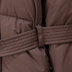 Steppjacke für Damen im Oversize-Schnitt mit Gürtel aus Daunen Braun 6