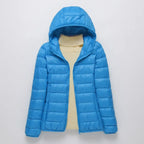 Steppjacke für Damen in taillierter Passform mit Kapuze im sportlichen Stil Blau 11