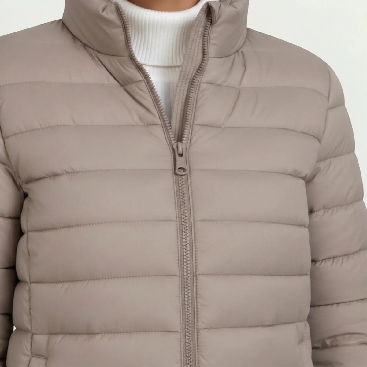 Steppjacke für Damen in taillierter Passform mit Stehkragen für den Übergang Grau 1