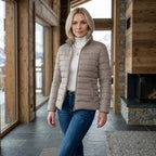Steppjacke für Damen in taillierter Passform mit Stehkragen für den Übergang Grau 3