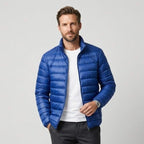 Steppjacke für Herren mit schmaler Passform aus glänzendem Synthetikmaterial mit Stehkragen Rot 1