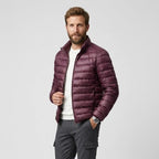Steppjacke für Herren mit schmaler Passform aus glänzendem Synthetikmaterial mit Stehkragen Rot 5