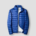 Steppjacke für Herren mit schmaler Passform aus glänzendem Synthetikmaterial mit Stehkragen Blau 8