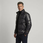 Steppmantel für Herren mit Steppung aus Polyester im Stehkragen-Design Schwarz 4