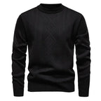 Strickcardigan für Herren aus Feinstrick mit Zopfmuster im Rautenmuster Schwarz 5