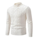 Strickcardigan für Herren aus Strukturstrick im Herbststil Weiß 3
