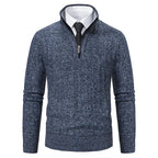 Strickcardigan für Herren mit Kragen im klassischen Stil Blau 1