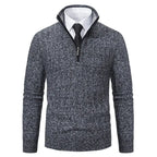 Strickcardigan für Herren mit Kragen im klassischen Stil Dunkelgrau 3