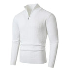 Strickjacke für Herren mit Stehkragen in warmer Ausführung Weiß 2