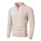 Strickjacke für Herren mit Stehkragen in warmer Ausführung Beige 3
