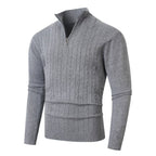 Strickjacke für Herren mit Stehkragen in warmer Ausführung Dunkelgrau 4