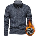 Strickjacke für Herren mit Stehkragen mit Reißverschluss Dunkelgrau 2