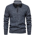 Strickjacke für Herren mit Stehkragen mit Reißverschluss Dunkelgrau 5